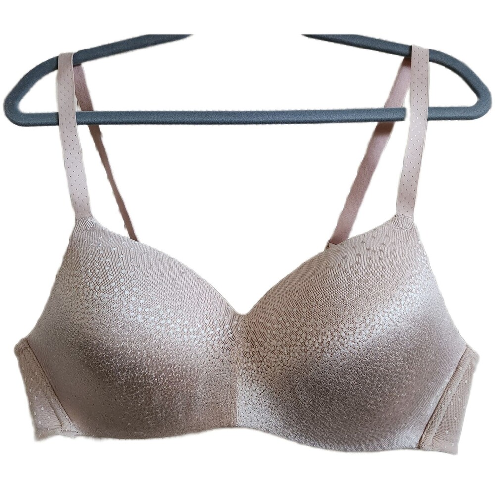Wacoal Back Appeal Bra 40C Beige Shimmer Wire-Free Contour Cup Full Coverage EUC